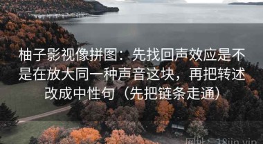 柚子影视像拼图：先找回声效应是不是在放大同一种声音这块，再把转述改成中性句（先把链条走通）